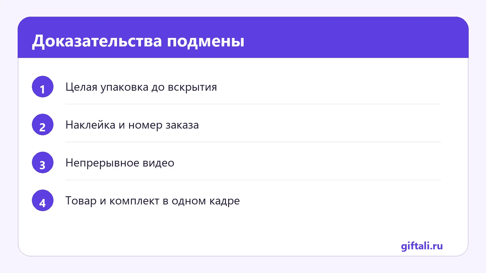 Доказательства подмены