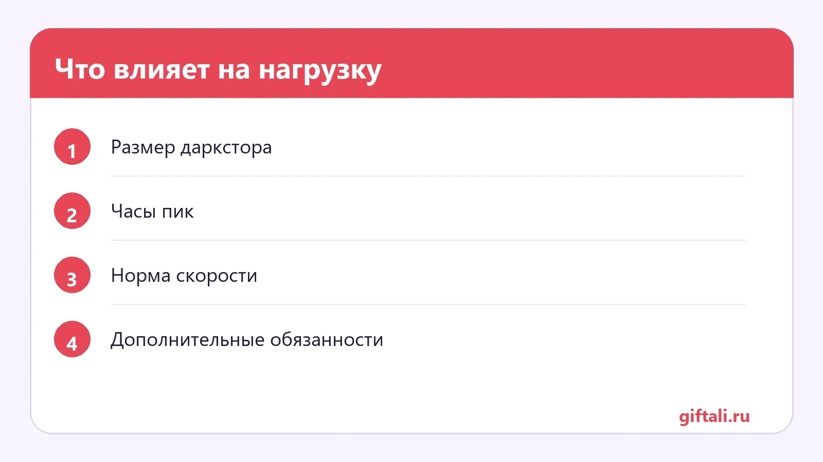 Что влияет на нагрузку