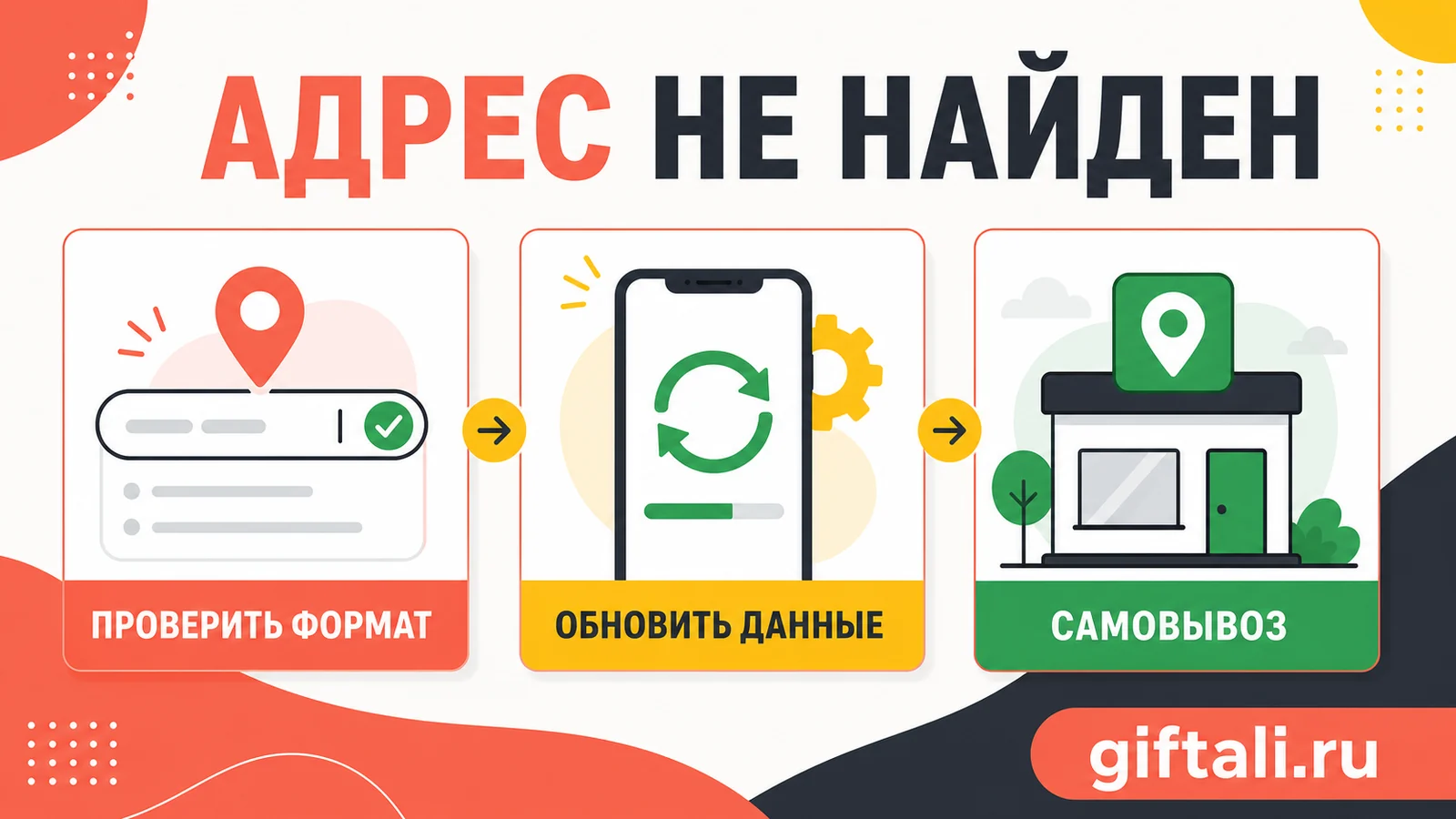 Что делать, если адрес Купера не найден или находится вне зоны доставки