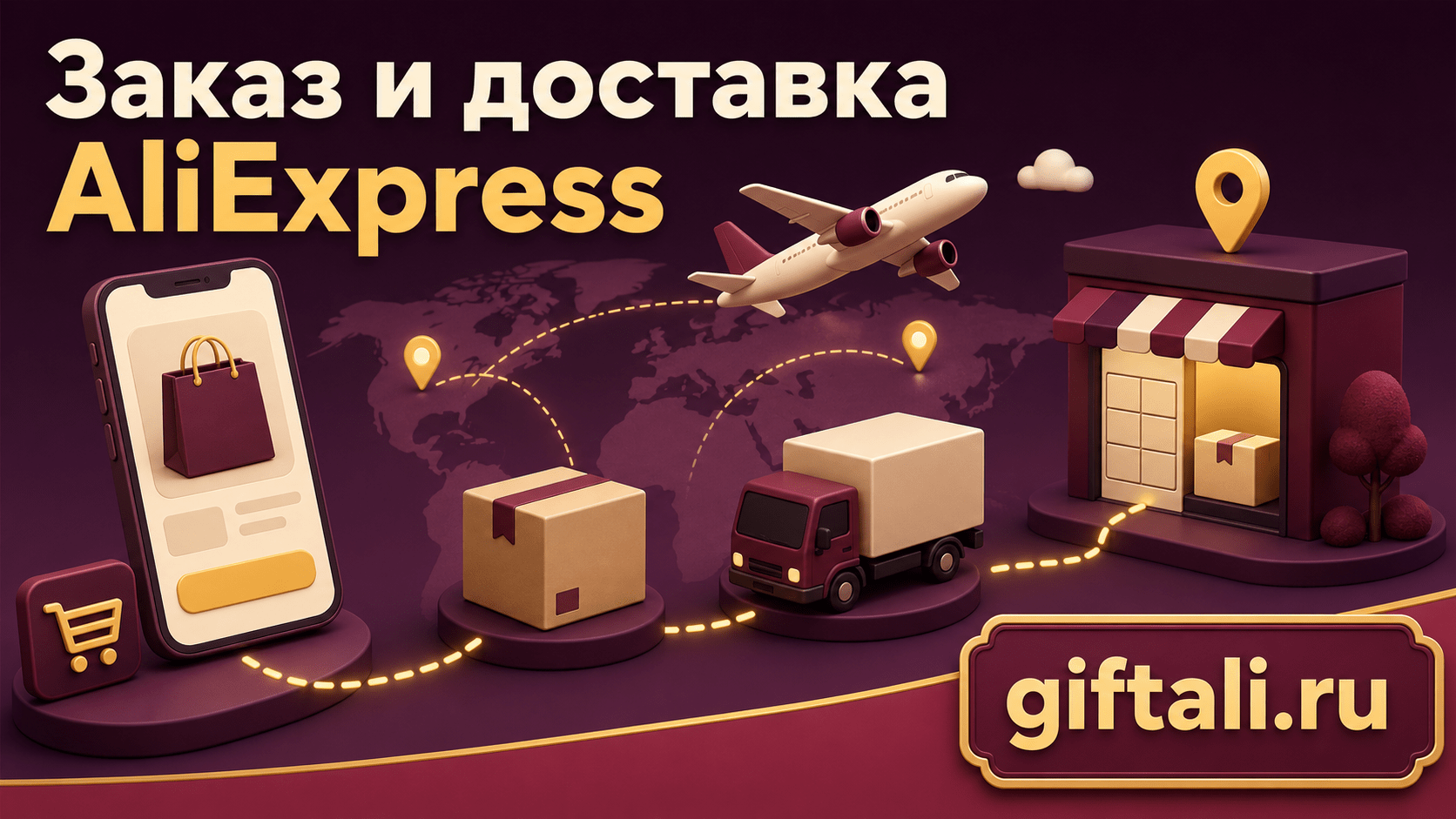 Путь заказа AliExpress от покупки до пункта выдачи