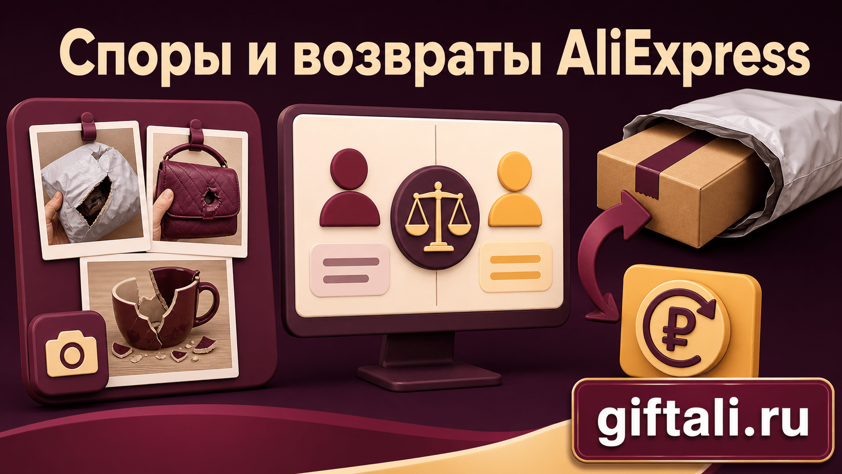 Доказательства, спор и возврат денег за заказ AliExpress