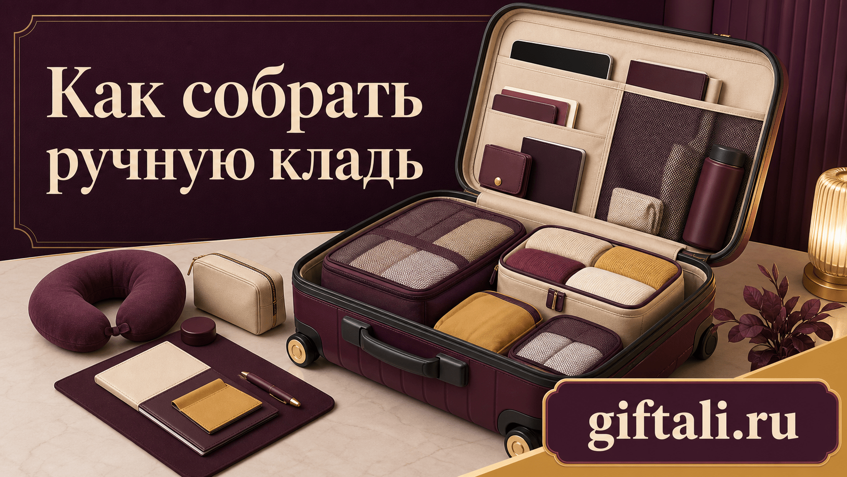 Компактная укладка вещей в чемодан для ручной клади