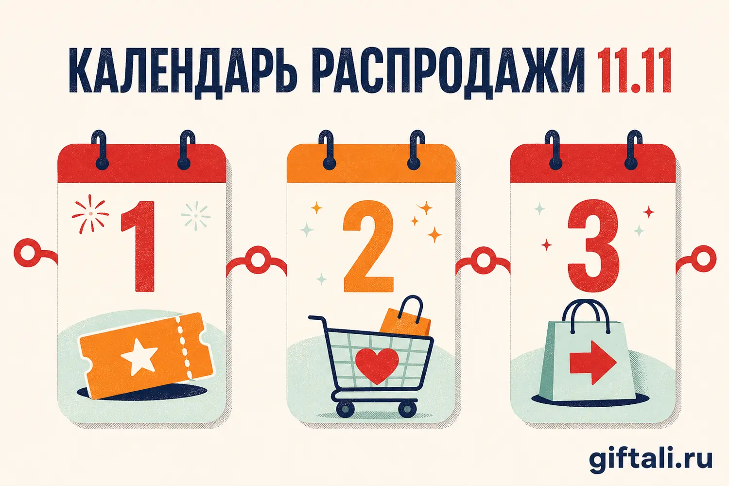 Календарь этапов распродажи 11.11 на AliExpress