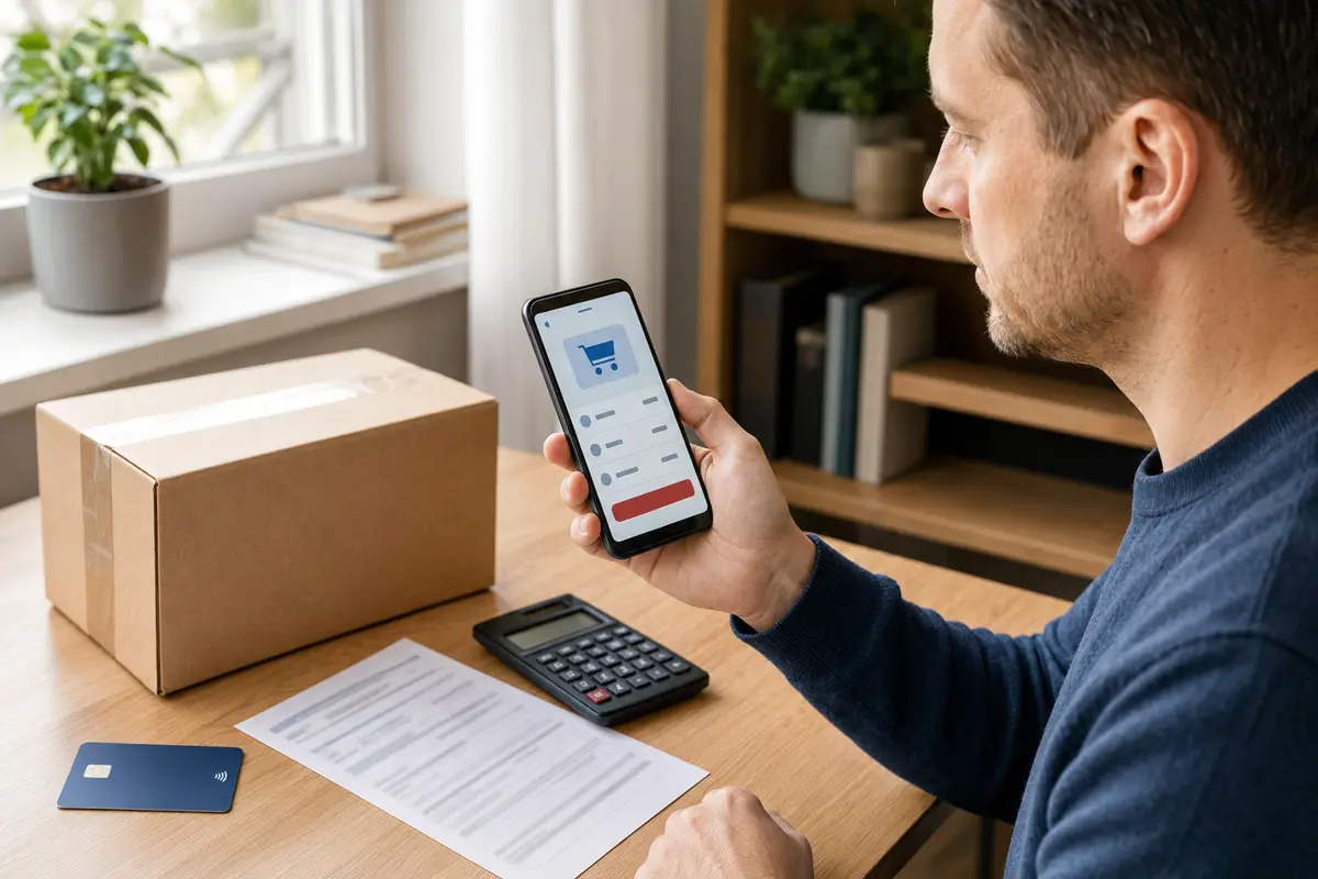 Покупатель проверяет итоговую стоимость заказа AliExpress и таможенную пошлину