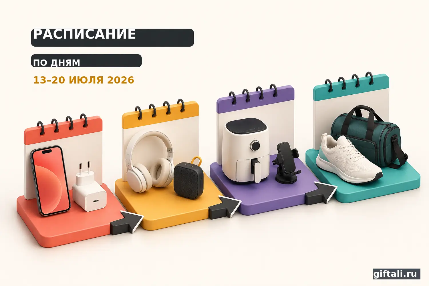 Расписание категорий Дней выгоды AliExpress по дням