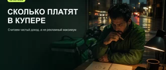 Расчёт реального заработка курьера Купера после смены